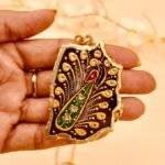 Painted Grace Meenakari Agate Necklace - Image 3