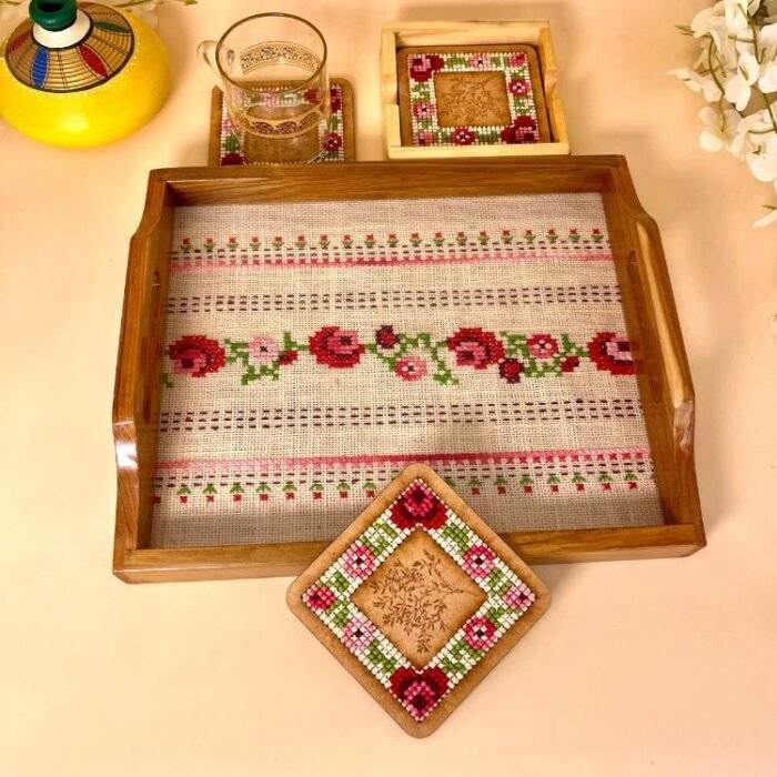 Rectangle Tray and Coaster Combo - Image 2