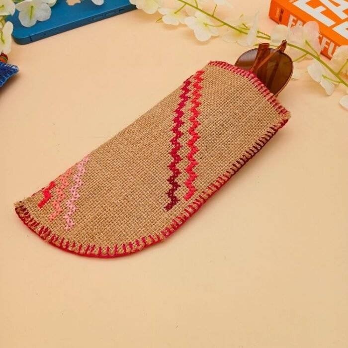 Jute Specs Sunglass Cover Beige - Image 2