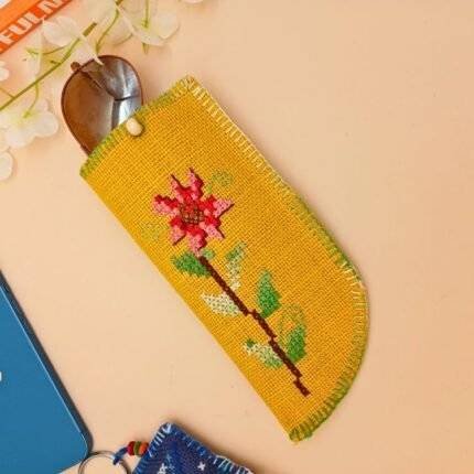 Jute Specs Sunglass Cover Yellow
