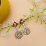 Brown Umbrella Hand Painted Earrings