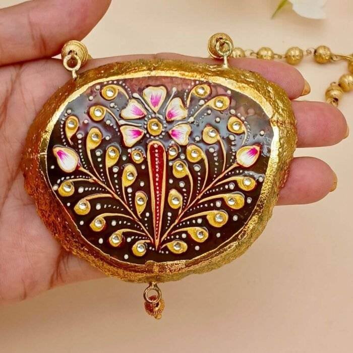 Elegant Meenakari Agate Necklace - Image 3