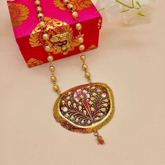 Elegant Meenakari Agate Necklace - Image 2