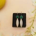 Green Drop Leaf Earring - Image 2