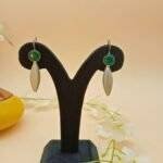 Green Drop Leaf Earring - Image 3