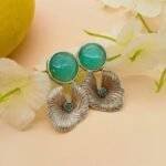 Green Petal Earrings