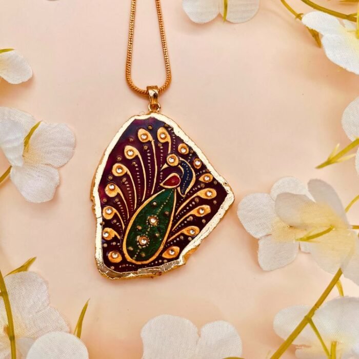 Meenakari Agate Magic Pendant Necklace - Image 2