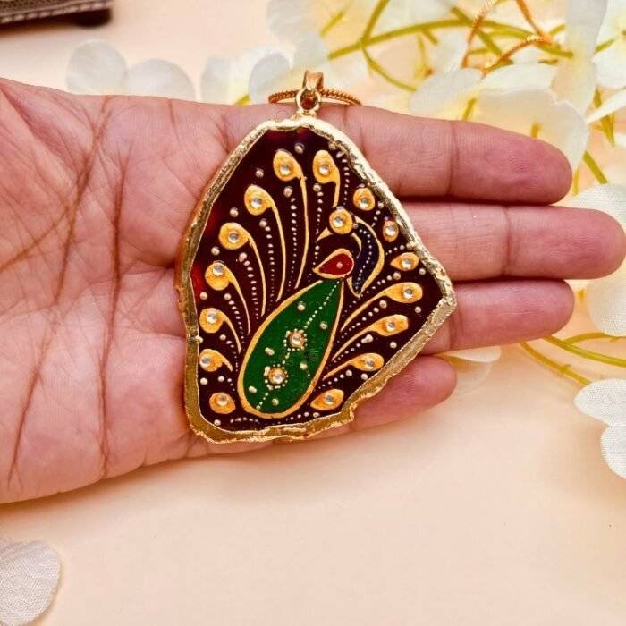 Meenakari Agate Magic Pendant Necklace - Image 3