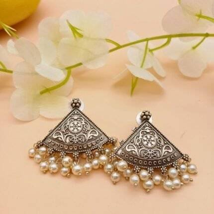 Ornamental Triangle Earrings