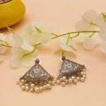 Ornamental Triangle Earrings - Image 4