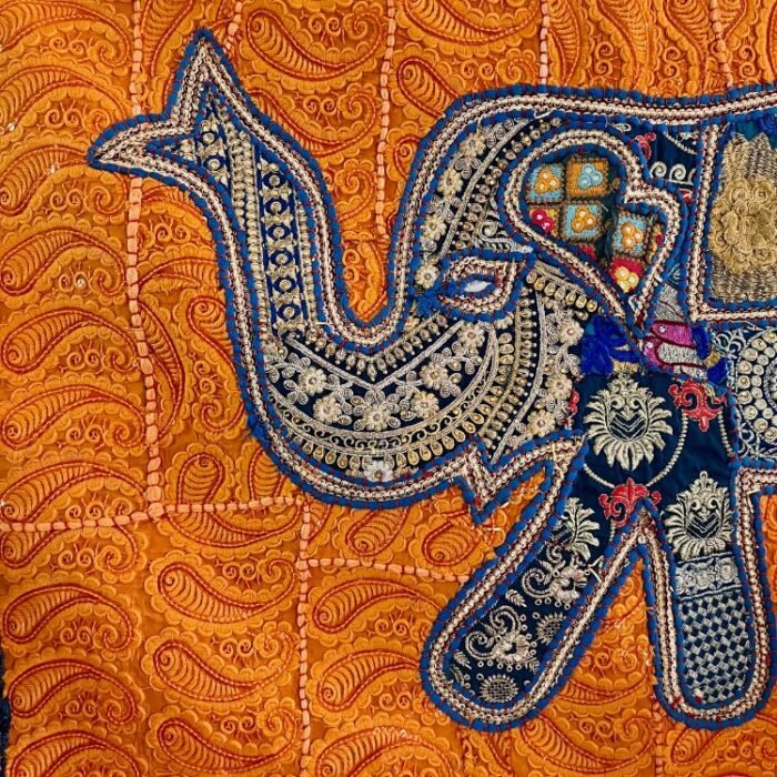 Patchwork Elephant Elegance Wall Piece - Image 3
