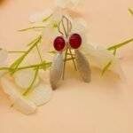 Red Drop Leaf Earring