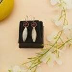 Red Drop Leaf Earring - Image 4