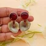 Red Petal Earrings - Image 2