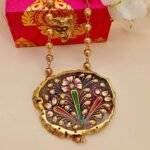 Regal Blossom Meenakari Agate Necklace - Image 2