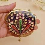 Regal Blossom Meenakari Agate Necklace - Image 3