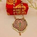 Regal Radiance Meenakari Agate Necklace - Image 2