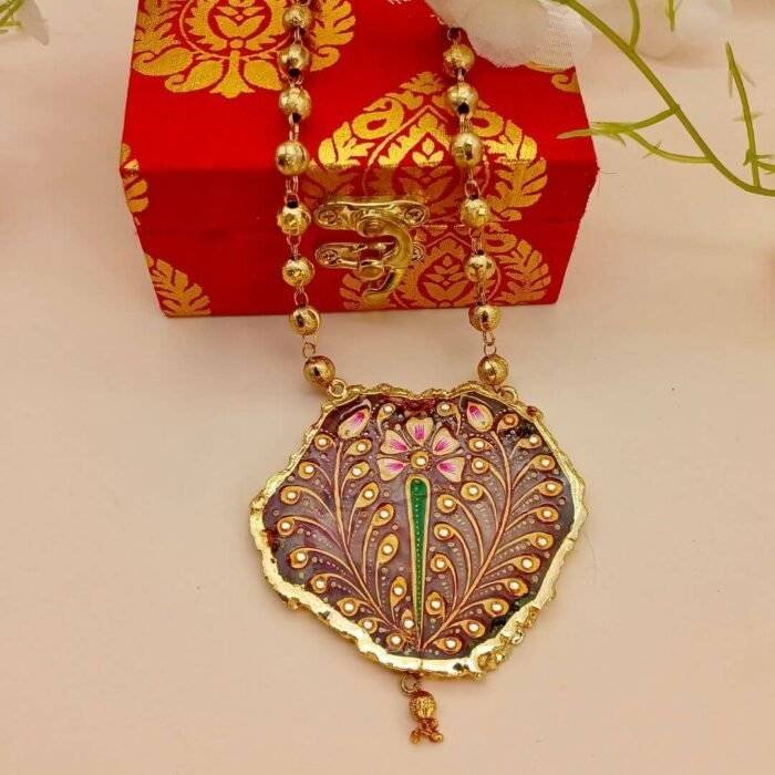 Regal Radiance Meenakari Agate Necklace - Image 2