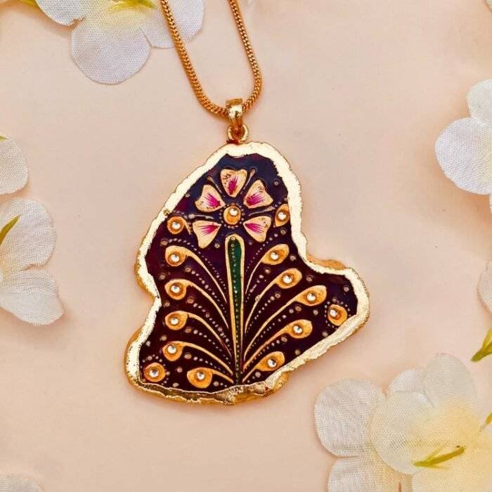 Royal Canvas Meenakari Agate Necklace - Image 4