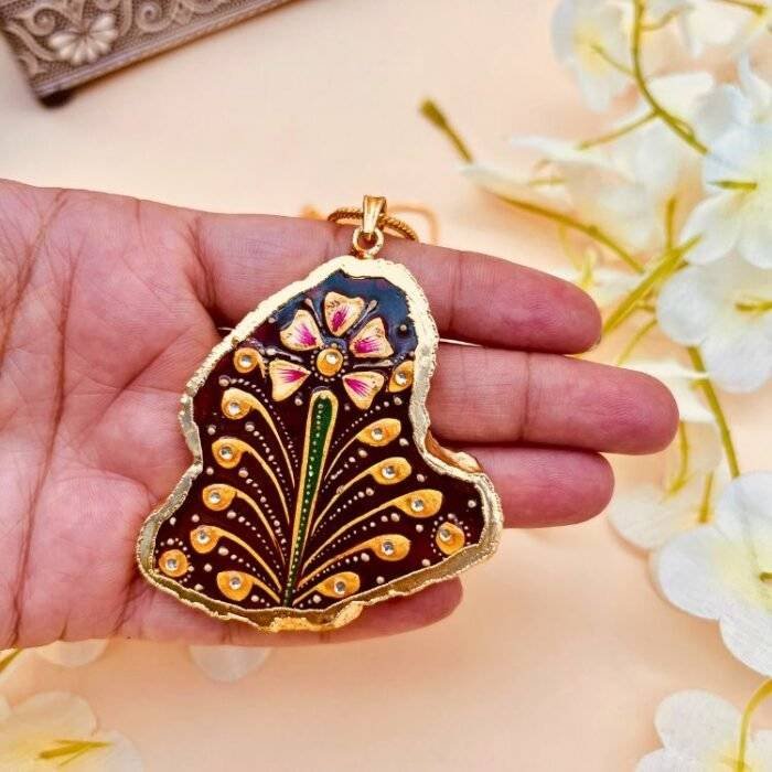 Royal Canvas Meenakari Agate Necklace - Image 3