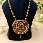 Regal Blossom Meenakari Agate Necklace