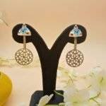 White Umbrella Hand Painted Earrings - Image 2