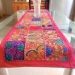 Magenta Crafted Heritage Table Runner and 6 Mats Set - Image 4