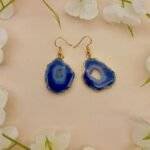 Glam Druzy Agate Slice Earring Set