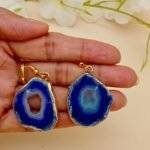 Glam Druzy Agate Slice Earring Set - Image 2