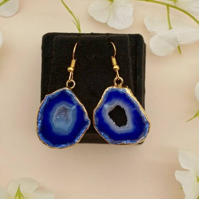 Glam Druzy Agate Slice Earring Set - Image 4