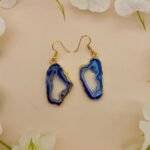 Glow Druzy Agate Slice Earring Set