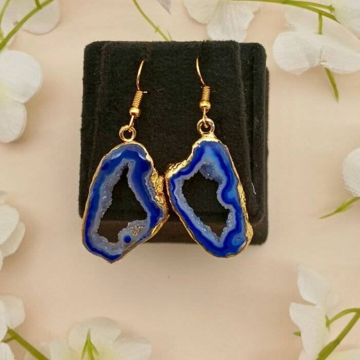 Glow Druzy Agate Slice Earring Set - Image 3