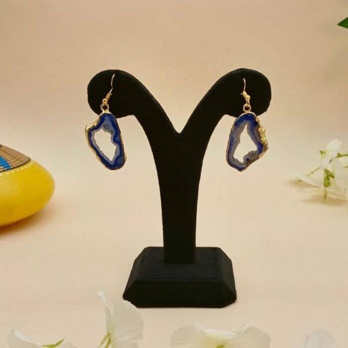 Glow Druzy Agate Slice Earring Set - Image 4