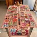 Artisanal Mosaic Table Runner and 4 Mats Set