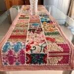 Artisanal Mosaic Table Runner and 4 Mats Set - Image 3