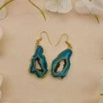 Crystal Flair Druzy Agate Slice Earring Set