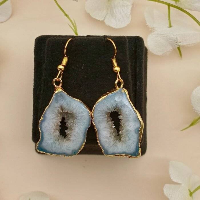Earth Gleam Druzy Agate Slice Earring Set - Image 3