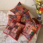 Ethnic Elegance Cushion Cover Set of 5 (16 x 16 in) - Image 2