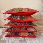 Ethnic Elegance Cushion Cover Set of 5 (16 x 16 in)
