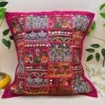 Folk Art Patchwork Cushion Cover Set of 5 (16 x 16 in) - Image 7