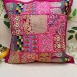 Folk Art Patchwork Cushion Cover Set of 5 (16 x 16 in) - Image 3