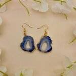 Gem Gaze Druzy Agate Slice Earring Set