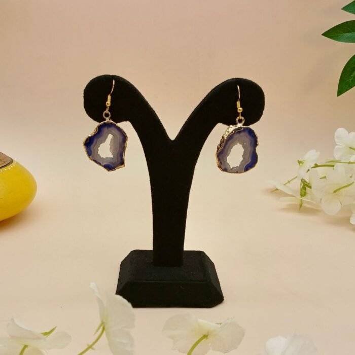 Gem Gaze Druzy Agate Slice Earring Set - Image 3
