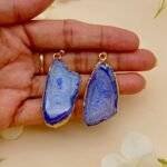 Lush Druzy Agate Slice Earring Set - Image 2
