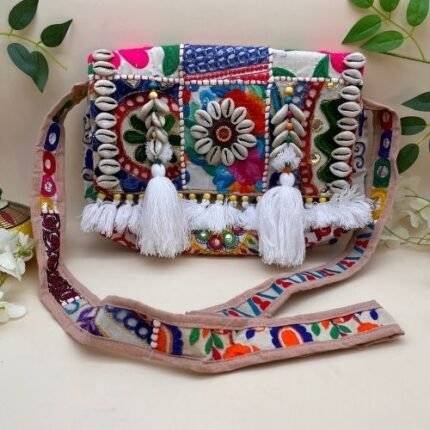 White Gypsy Banjara Bag