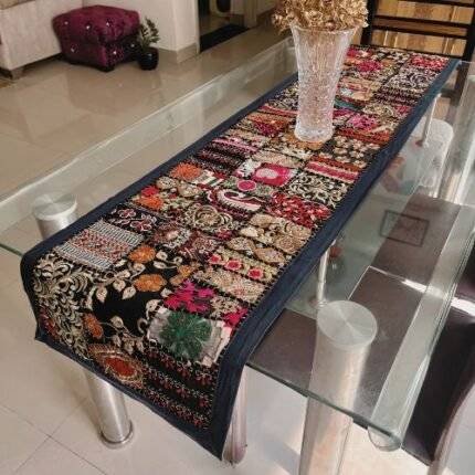 Black Melody Table Runner Medium