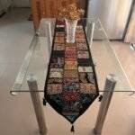 Black Majesty Table Runner and 6 Mats Set - Image 6