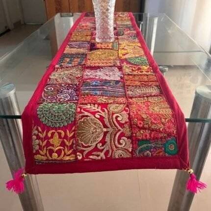 Flamingo Pink Finesse Table Runner