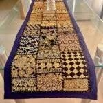 Golden Blue Symphony Table Runner and 6 Mats Set - Image 2