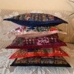 Marwari Magic Patchwork Cushion Cover Set of 5 (16 x 16 in)